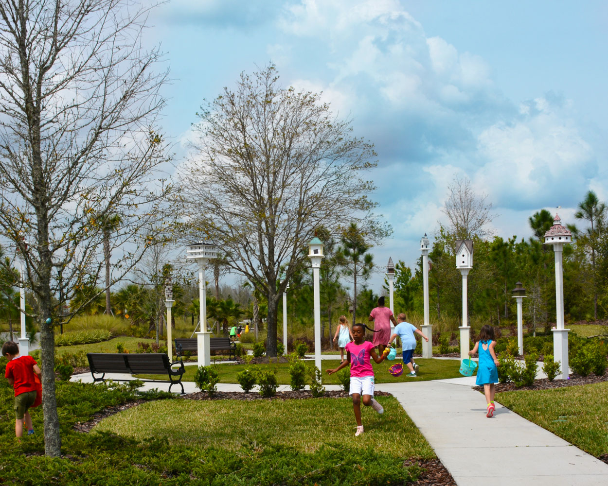 Union Park pathway and easter hunt