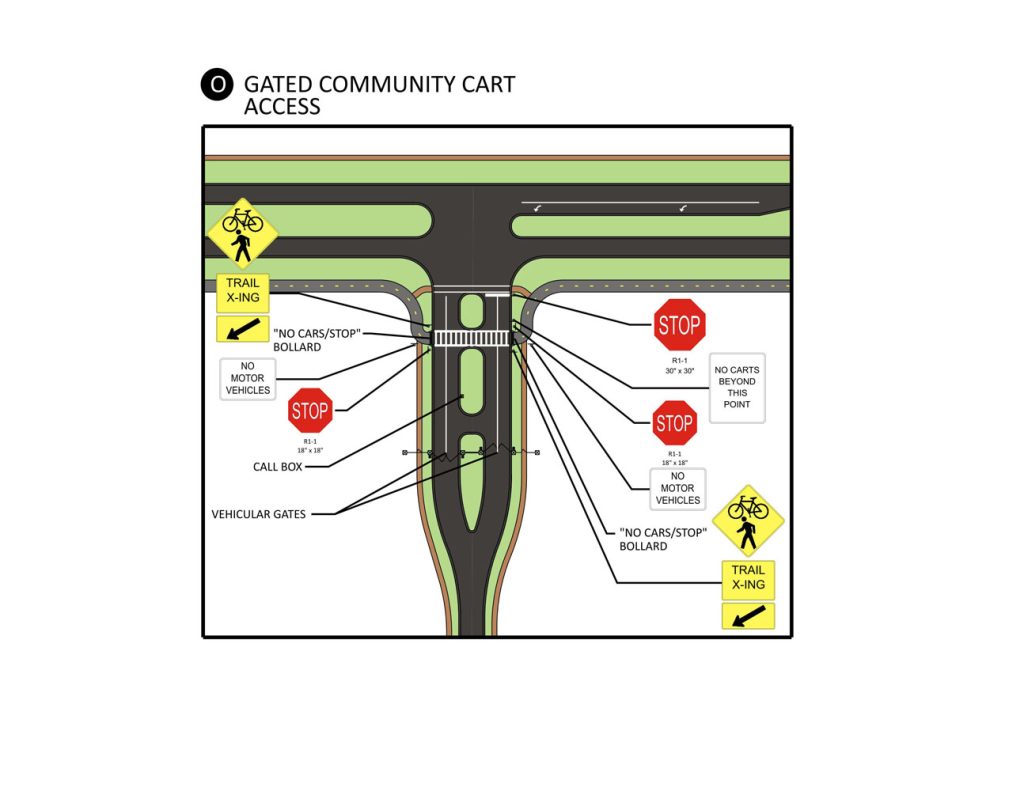 Connected City Gated Community Cart access Map