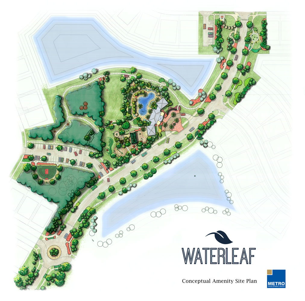 Waterleaf conceptual amenity site plan